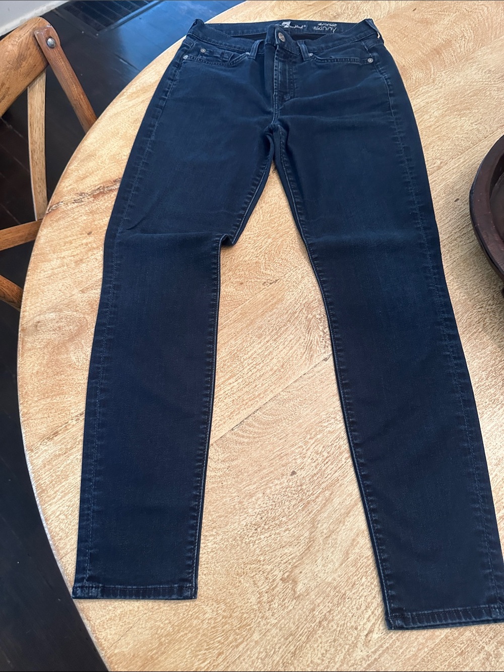 7 For All Mankind Women's Skinny Jeans in Dark Indigo